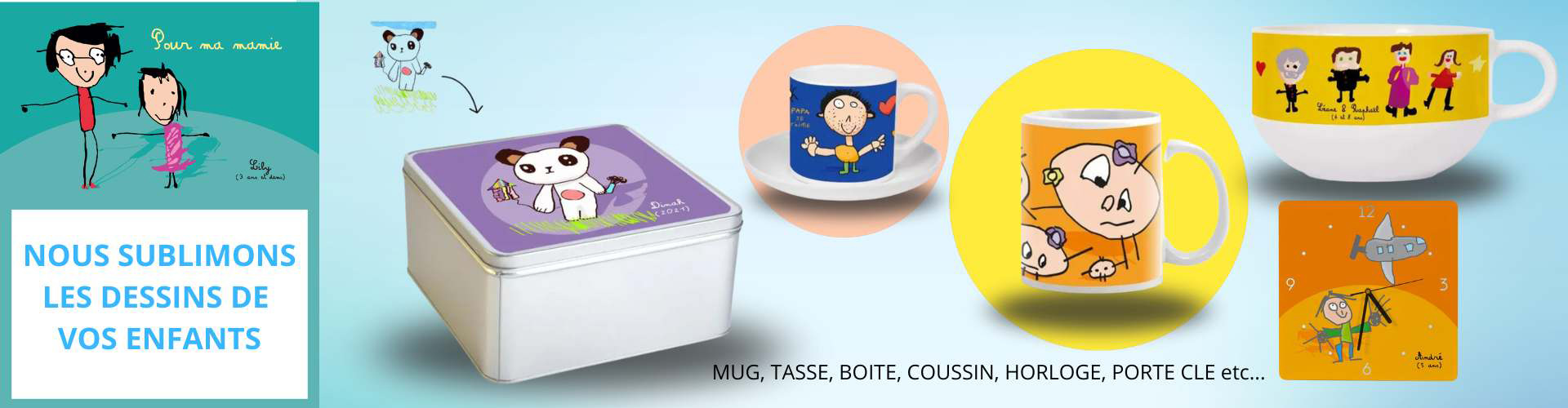 cadeau sublimé dessin enfant
